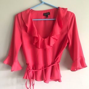 Phoebe Frilly Top by Topshop